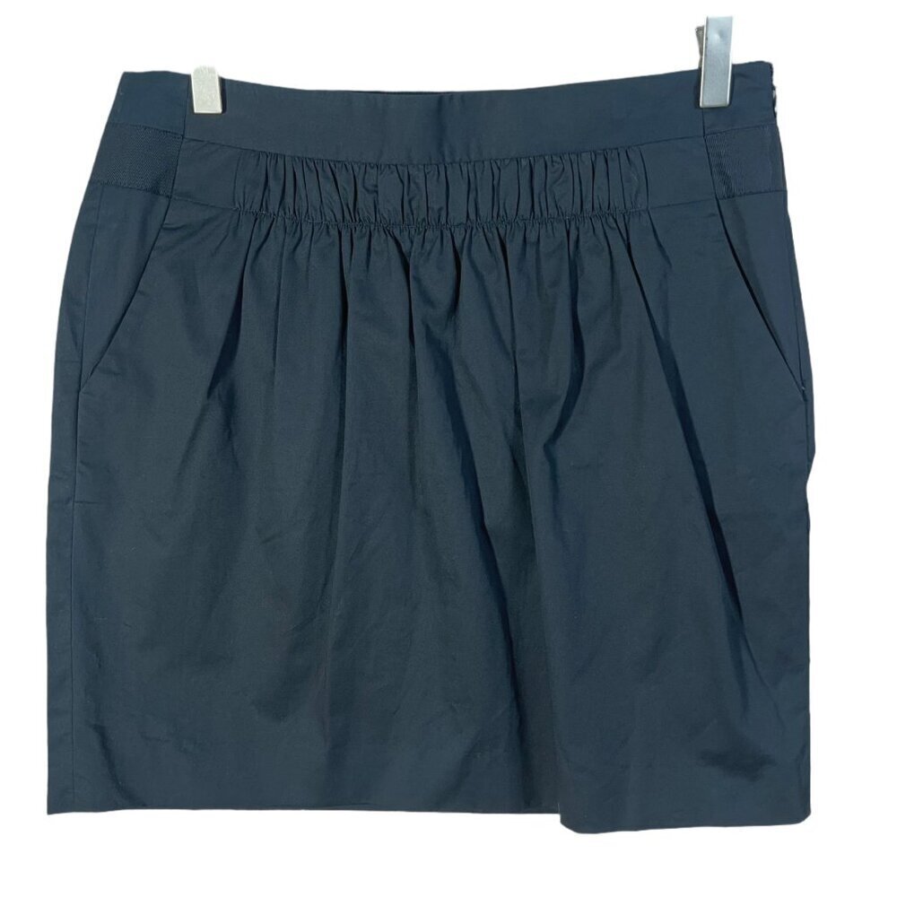 Banana Republic Black Cotton Pleated Mini Skirt Women's Size 8P